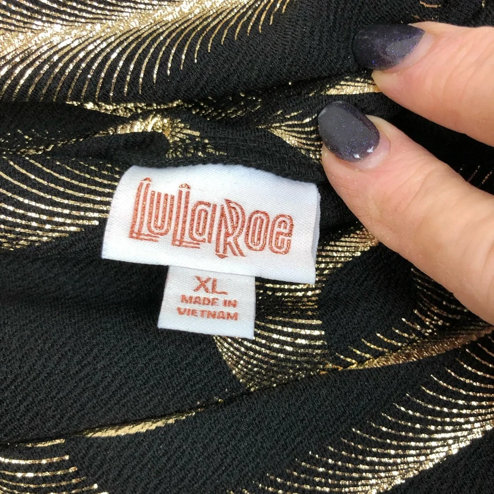 LuLa Roe Black & Gold Skirt